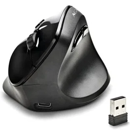 Ngs Ratón inalámbrico vertical negro ergonómico